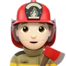 Firefighter: Light Skin Tone Emoji 🧑🏻‍🚒 image - Apple style
