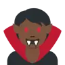 Vampire: Dark Skin Tone Emoji 🧛🏿 image - Twitter / X (Twemoji) style