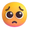 Visage avec des yeux suppliants Emoji 🥺 image - Microsoft 3D Fluent style