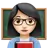 Woman Teacher: Light Skin Tone
