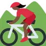 Woman Mountain Biking: Dark Skin Tone Emoji 🚵🏿‍♀️ image - Twitter / X (Twemoji) style