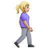 Woman Walking Facing Right: Medium-Light Skin Tone Emoji 🚶🏼‍♀️‍➡️ image - Samsung style