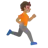 Person Running Facing Right: Medium Skin Tone