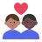 Couple With Heart: Man, Man, Medium Skin Tone, Dark Skin Tone