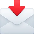 아래쪽 화살표가있는 봉투