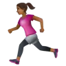 Woman Running: Medium-Dark Skin Tone Emoji 🏃🏾‍♀️ image - WhatsApp style