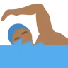 Man Swimming: Medium-Dark Skin Tone Emoji 🏊🏾‍♂️ image - Twitter / X (Twemoji) style