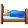 Person In Bed: Medium-Light Skin Tone Emoji 🛌🏼 image - Samsung style