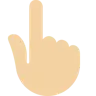 Backhand Index Pointing Up: Medium-Light Skin Tone Emoji 👆🏼 image - Twitter / X (Twemoji) style