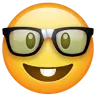 İnek yüzü Emoji 🤓 image - WhatsApp style