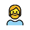Emoji Persoana cu barba 🧔 image - OpenMoji style