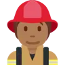Firefighter: Medium-Dark Skin Tone Emoji 🧑🏾‍🚒 image - Twitter / X (Twemoji) style
