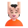 Person Getting Massage: Light Skin Tone Emoji 💆🏻 image - Microsoft 3D Fluent style