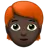 Person: Dark Skin Tone, Red Hair
