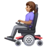 Woman In Motorized Wheelchair: Medium Skin Tone Emoji 👩🏽‍🦼 image - Samsung style
