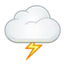 เมฆกับสายฟ้า Emoji 🌩 image - Telegram style