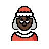 Mrs. Claus: Dark Skin Tone Emoji 🤶🏿 image - OpenMoji style