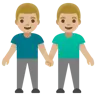 Men Holding Hands: Medium-Light Skin Tone Emoji 👬🏼 image - Google Noto Color style