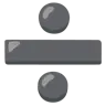 Signe division gras Emoji ➗ image - Google Noto Color style