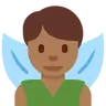 Man Fairy: Medium-Dark Skin Tone Emoji 🧚🏾‍♂️ image - Twitter / X (Twemoji) style