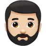 Man: Light Skin Tone, Beard Emoji 🧔🏻‍♂️ image - Apple style