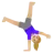 Woman Cartwheeling: Medium-Light Skin Tone