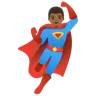Man Superhero: Medium-Dark Skin Tone Emoji 🦸🏾‍♂️ image - Google Noto Color style
