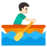 Man Rowing Boat: Light Skin Tone Emoji 🚣🏻‍♂️ image - Google Noto Color style