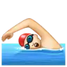 Person Swimming: Light Skin Tone Emoji 🏊🏻 image - WhatsApp style