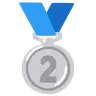 2 위 메달 Emoji 🥈 image - Google Noto Color style