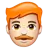 Man: Light Skin Tone, Red Hair
