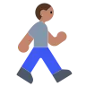 Person Walking: Medium Skin Tone Emoji 🚶🏽 image - Tossface style