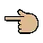 Backhand Index Pointing Left: Medium-Light Skin Tone