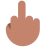 Middle Finger: Medium Skin Tone Emoji 🖕🏽 image - Tossface style