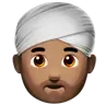 Man Wearing Turban: Medium Skin Tone Emoji 👳🏽‍♂️ image - Apple style