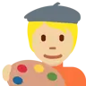 Artist: Medium-Light Skin Tone Emoji 🧑🏼‍🎨 image - Twitter / X (Twemoji) style
