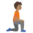 Person Kneeling Facing Right: Medium Skin Tone