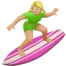Woman Surfing: Medium-Light Skin Tone Emoji 🏄🏼‍♀️ image - Apple style