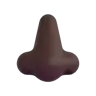 Nose: Dark Skin Tone Emoji 👃🏿 image - Microsoft 3D Fluent style