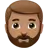 Man: Medium Skin Tone, Beard