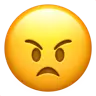 ใบหน้าโกรธ Emoji 😠 image - Apple style