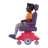 Person In Motorized Wheelchair: Dark Skin Tone