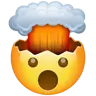 爆発の頭を持つショックを受けた顔 Emoji 🤯 image - WhatsApp style