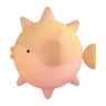 Emoji Blowfish 🐡 image - Microsoft 3D Fluent style