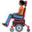 Person In Motorized Wheelchair: Dark Skin Tone