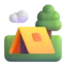 Emoji Campeggio 🏕 image - Microsoft 3D Fluent style