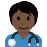 Health Worker: Dark Skin Tone Emoji 🧑🏿‍⚕️ image - Twitter / X (Twemoji) style