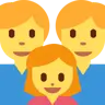 Family: Man, Man, Girl Emoji 👨‍👨‍👧 image - Twitter / X (Twemoji) style