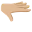 Palm Down Hand: Medium-Light Skin Tone