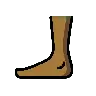 Foot: Medium-Dark Skin Tone Emoji 🦶🏾 image - OpenMoji style